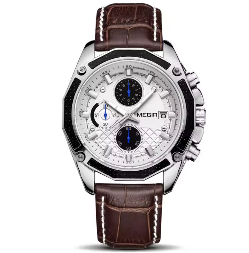 Современные кожаные часы для элегантного мужчины