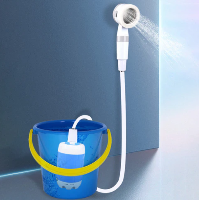 Портативный походный душ с водяным насосом