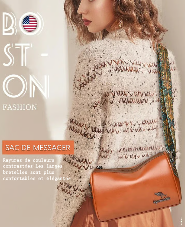 Женская сумка через плечо из натуральной кожи