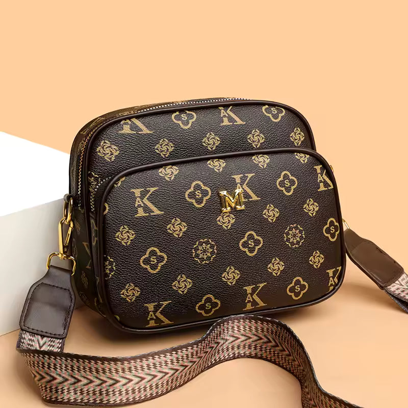 Винтажная женская сумка через плечо с несколькими отделениями