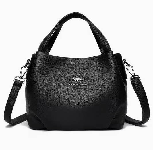 Вместительная женская сумка из натуральной кожи