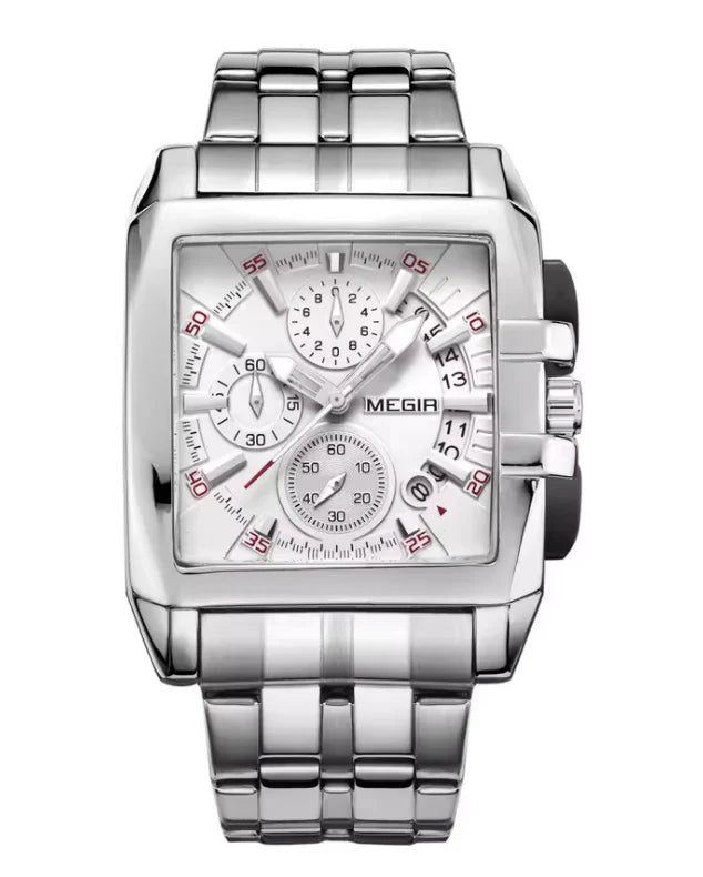 Элегантные мужские часы с браслетом из нержавеющей стали